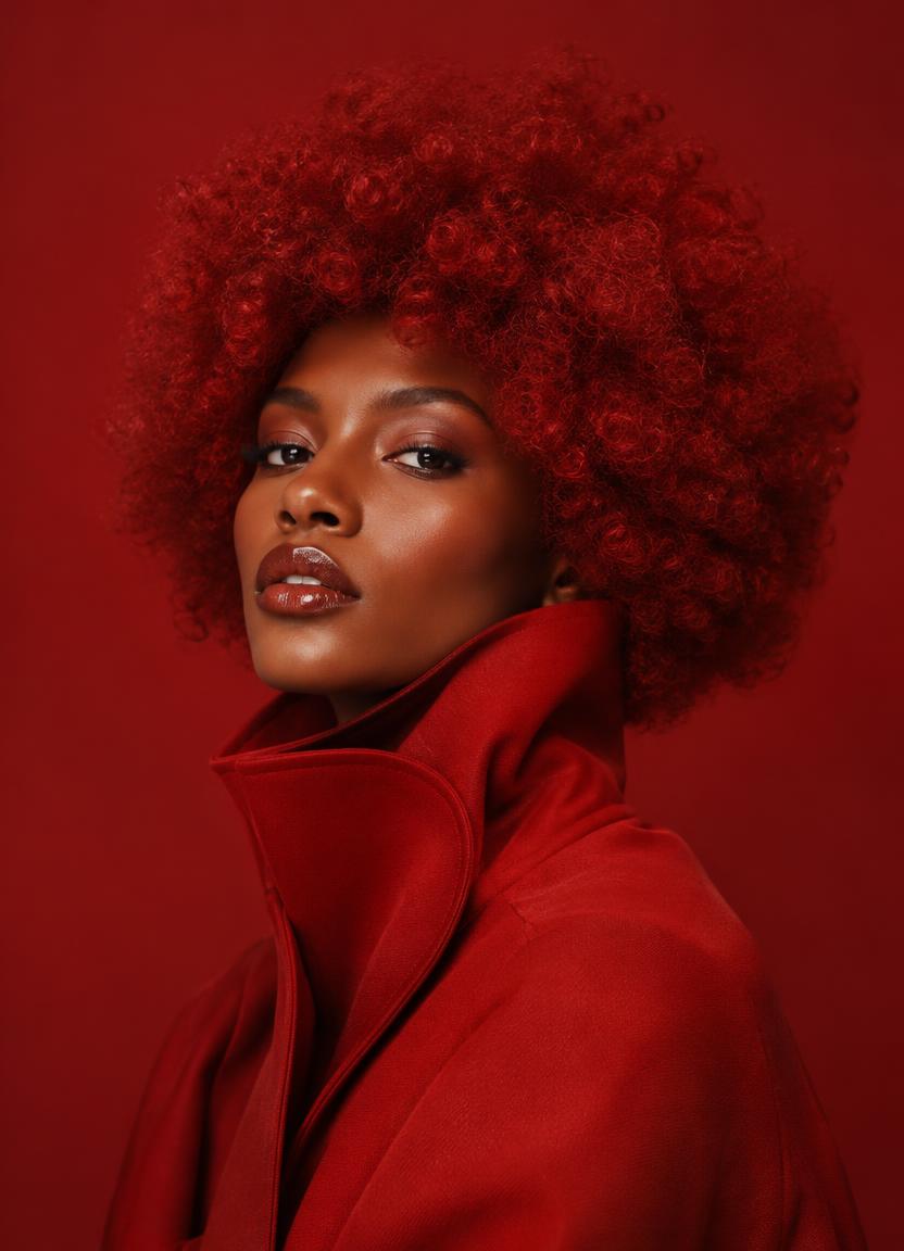Editorial post with red afro